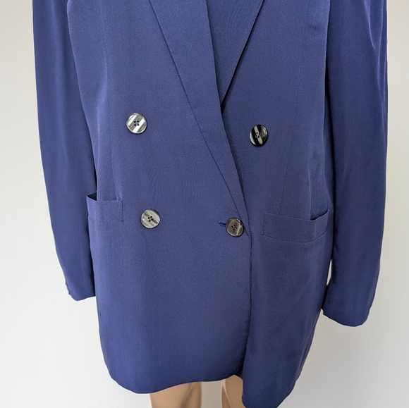 Talbots silk double breasted blazer size 12 - Picture 2 of 11